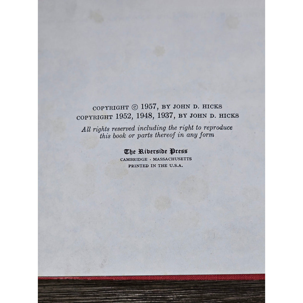 The American Nation John D Hicks 1958 Third Edition Hardcover