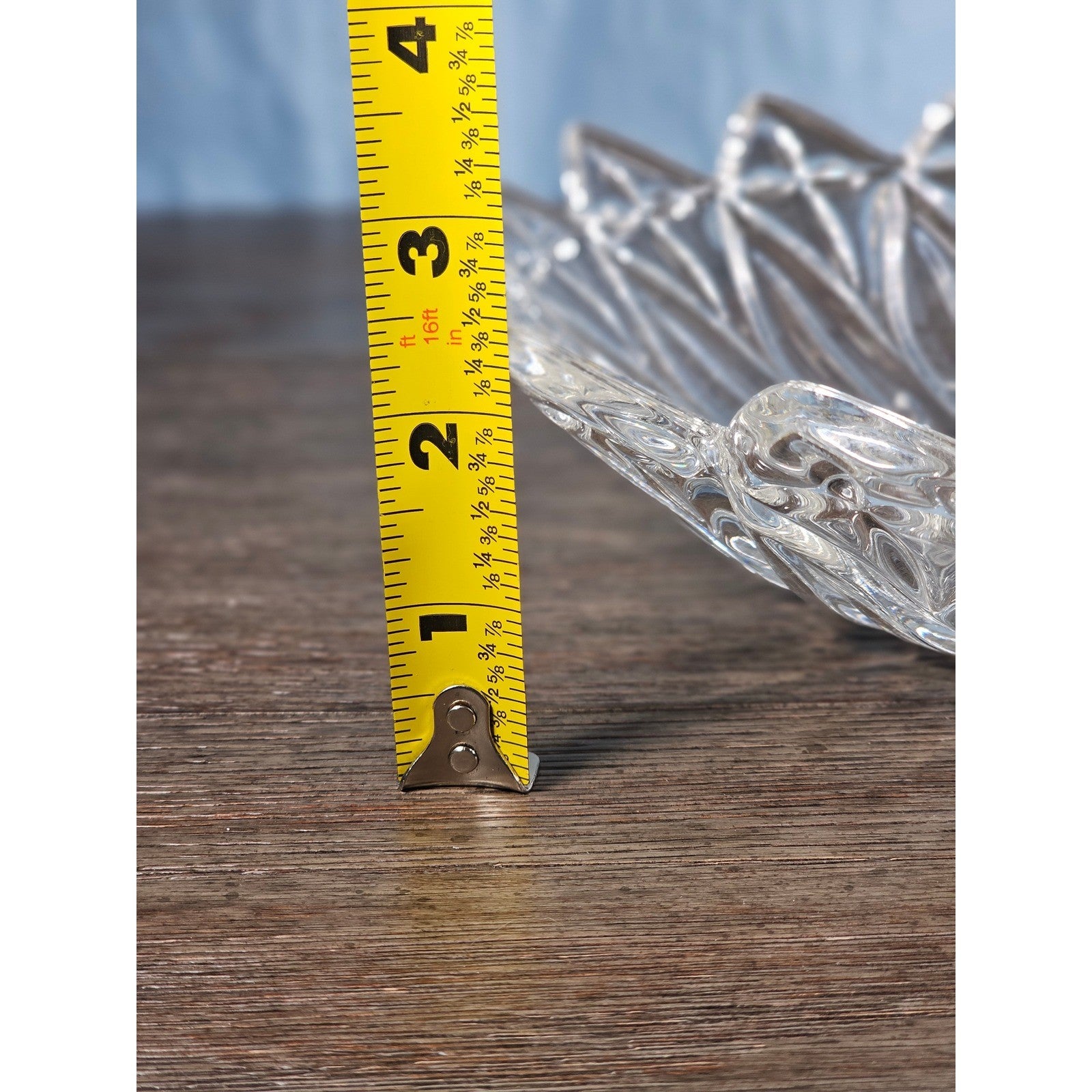 Vintage Pressed Glass Bowl Scalloped Edge 10 Inch Clear Glass Serving Dish