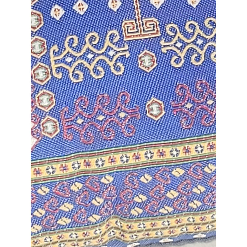 Vintage Turkish Carpet Pillow 9x6 Embroidered Silk Accent Cushion
