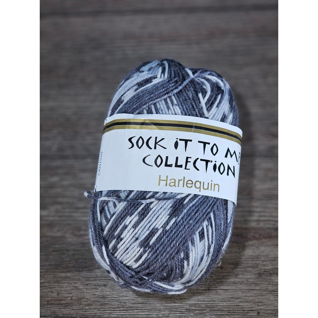 Elann Sock-It Harlequin Sock Yarn 50g Wool Nylon Italy 230 Yards