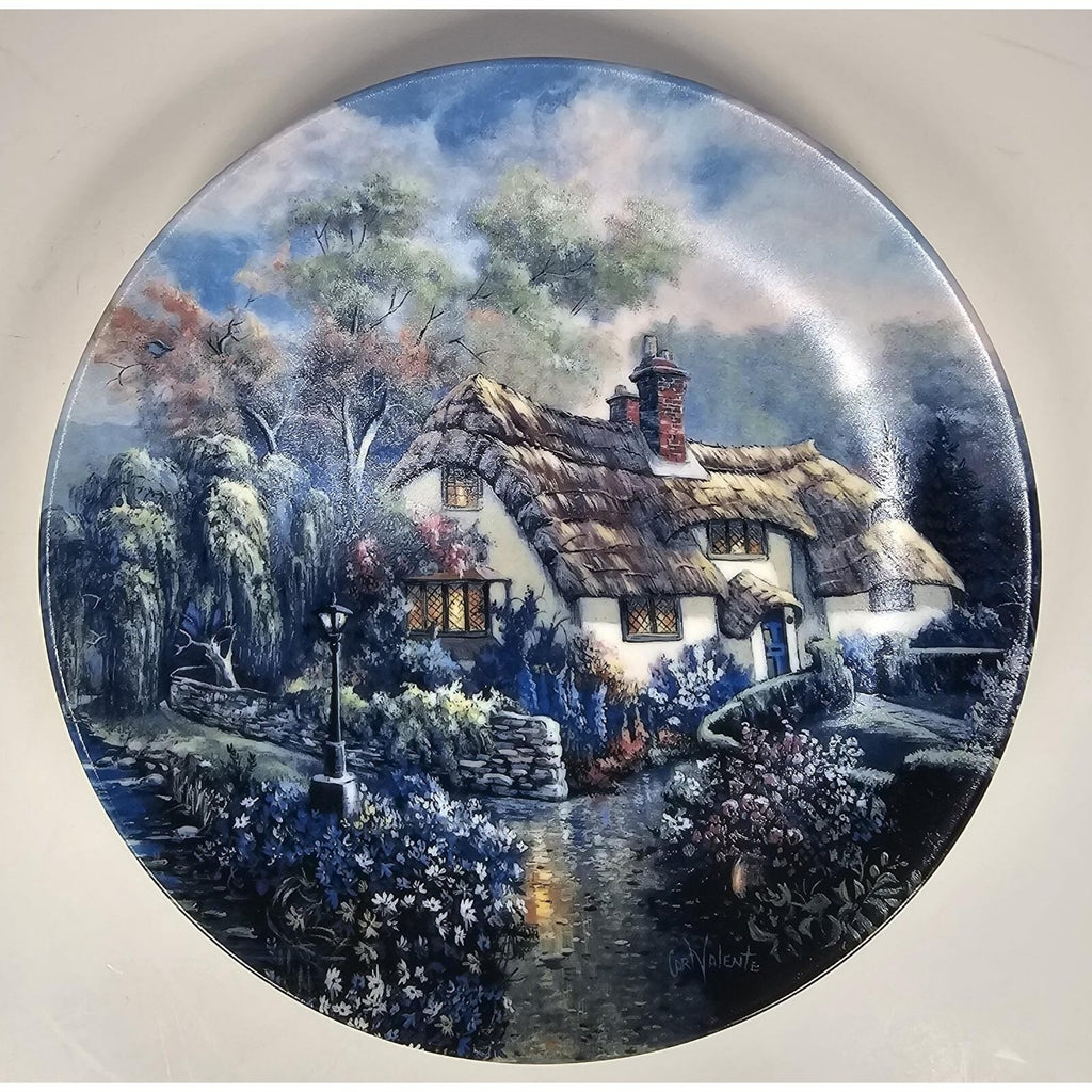 Carl Valente Bedfordshire Evening Sky Plate Poetic Cottages