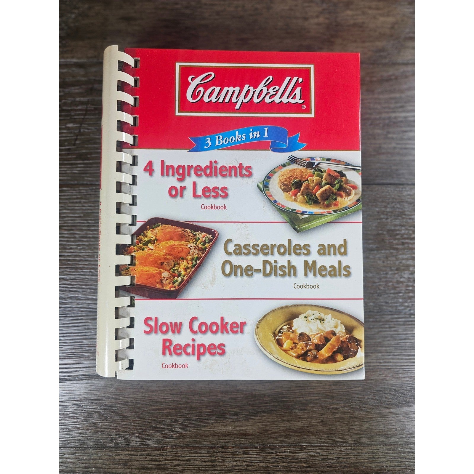 Campbell's 3-in-1 Cookbook Spiral Bound | 4 Ingredients Slow Cooker Casseroles
