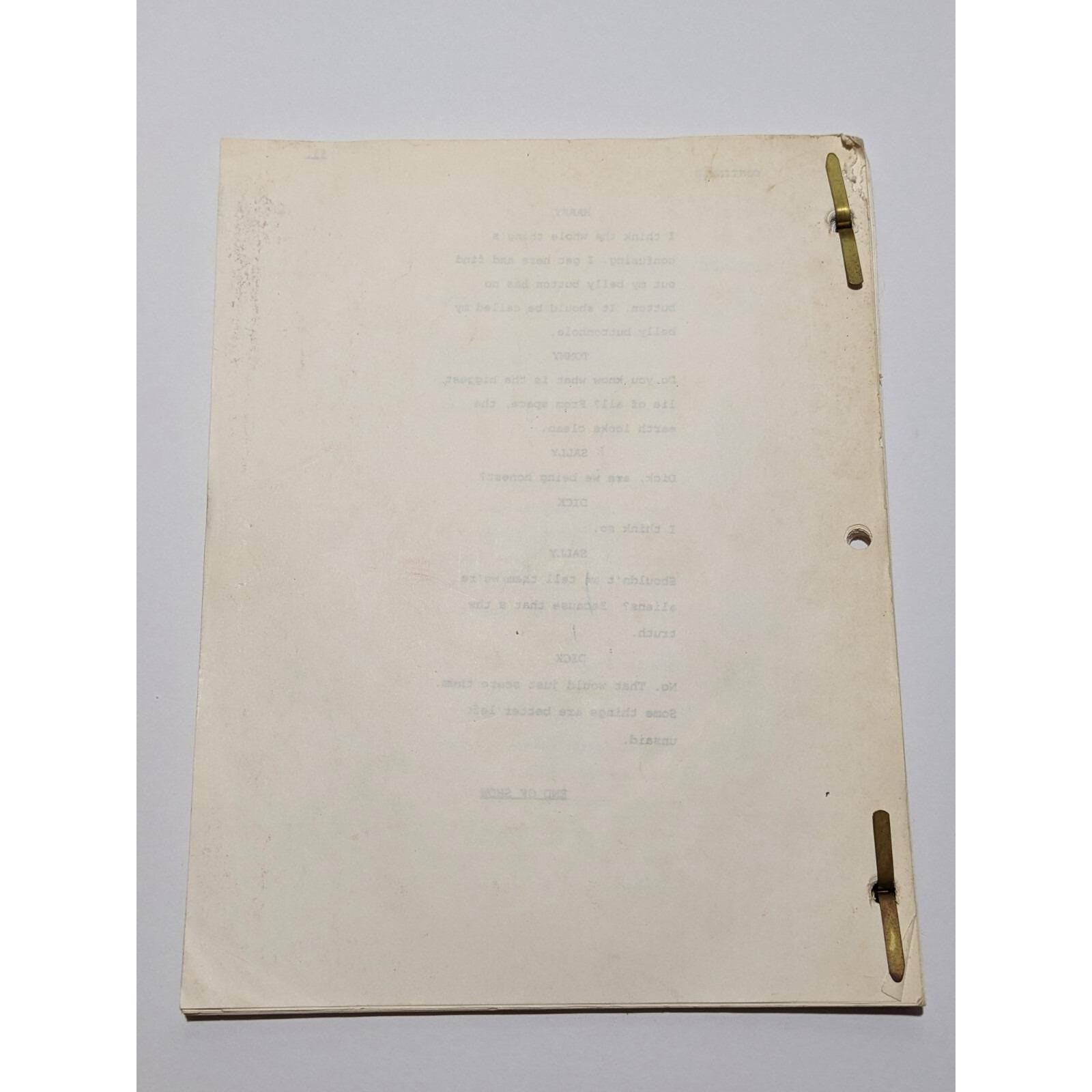 Vintage 3rd Rock from the Sun Script First Draft 1995 TV Memorabilia