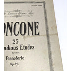 Concone 25 Melodious Etudes Op 24 Piano Book Evans Edition