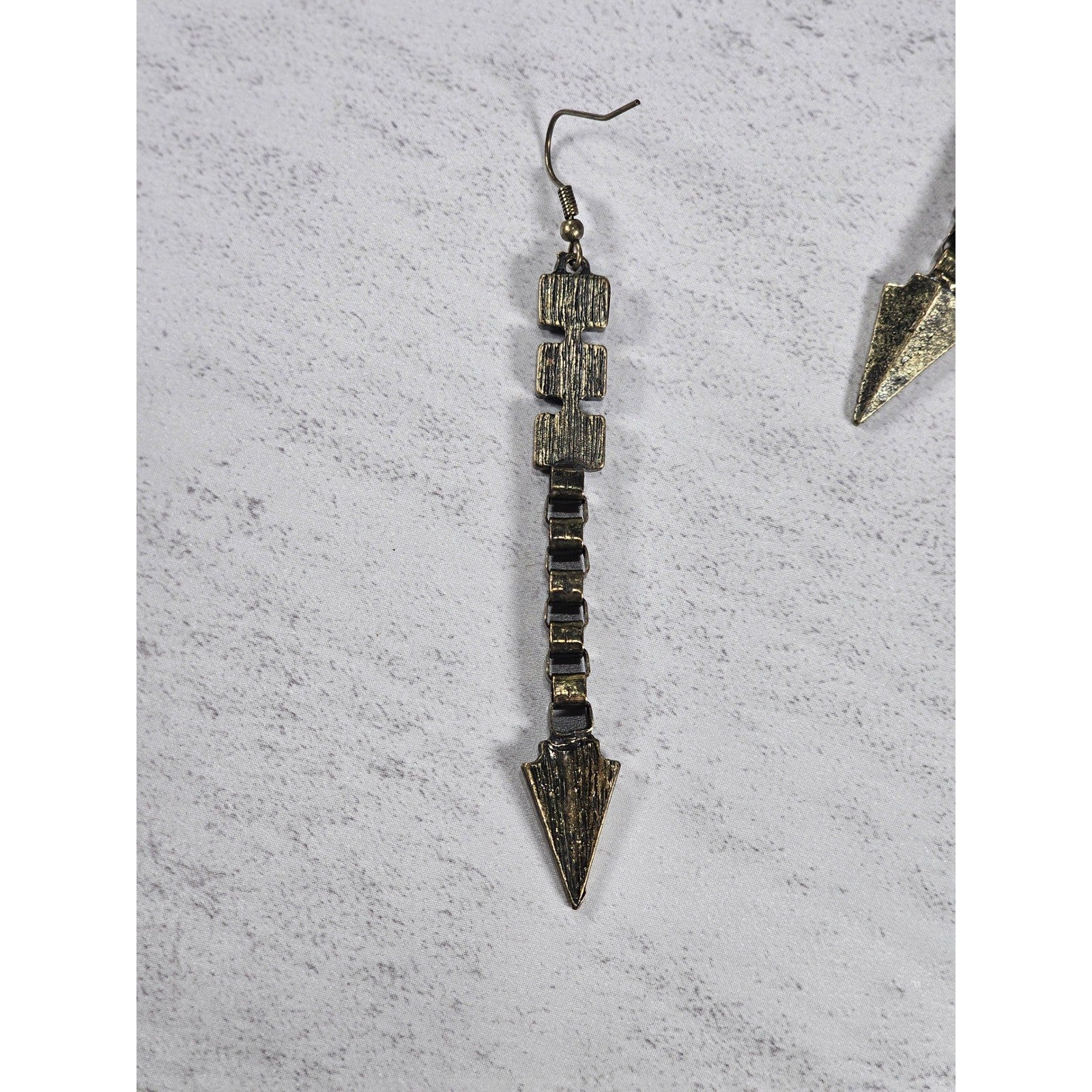 Vintage Arrow Dangle Earrings Red White Blue Boho Drop Jewelry