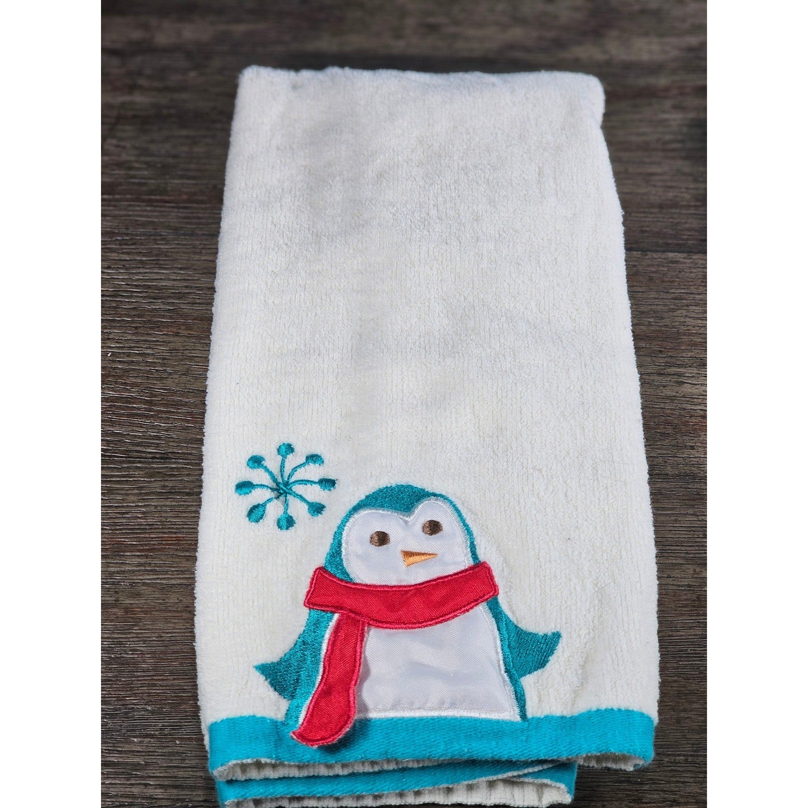 Vintage Penguin Kitchen Towels Set of 2 Cotton Winter Holiday Towels