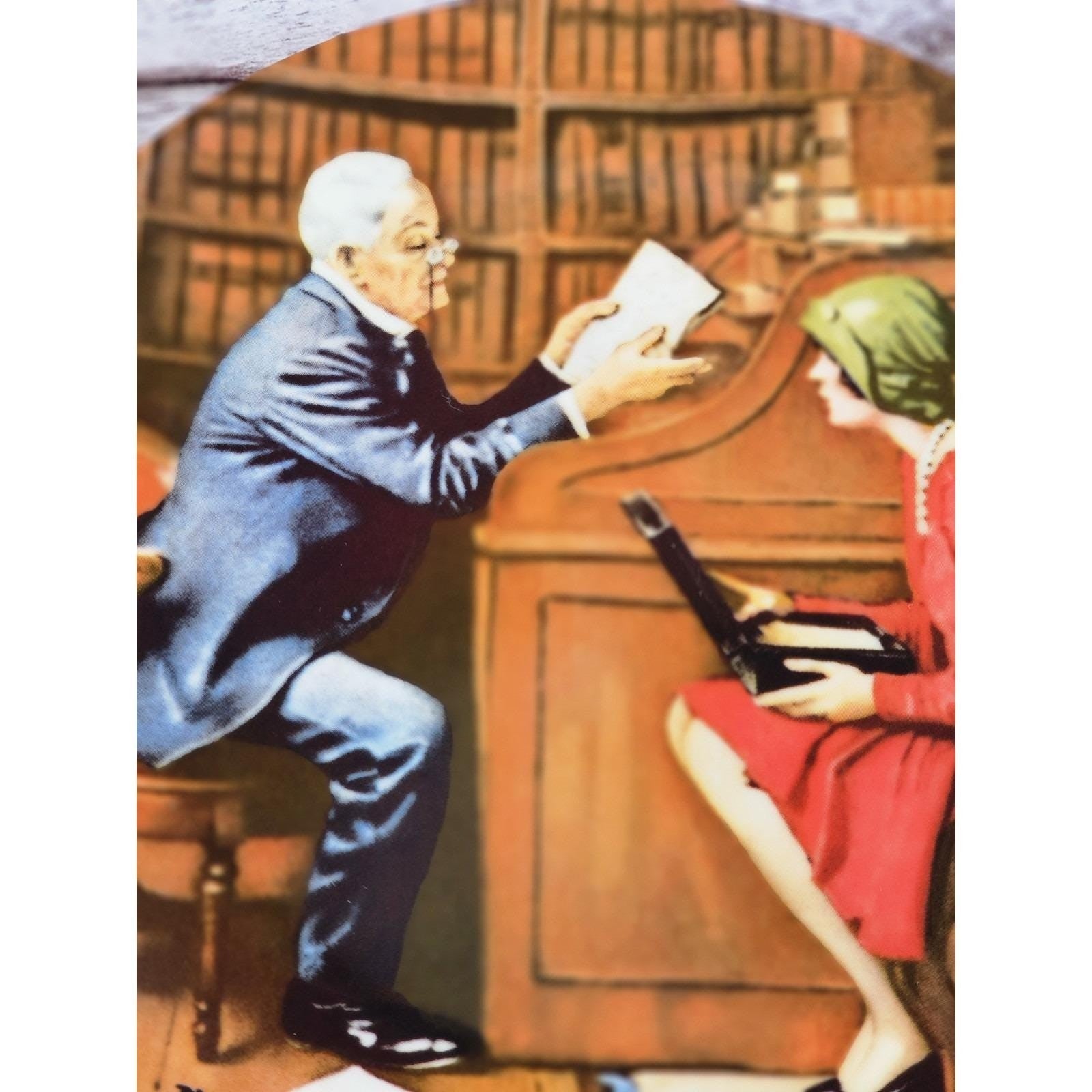 Vintage 1986 Norman Rockwell "The Professor" Plate 8.5" Knowles