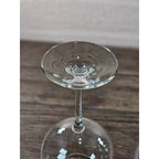 Vintage Clear Bowl Wine Glasses Set of 2 Stemware 8.5" Tall