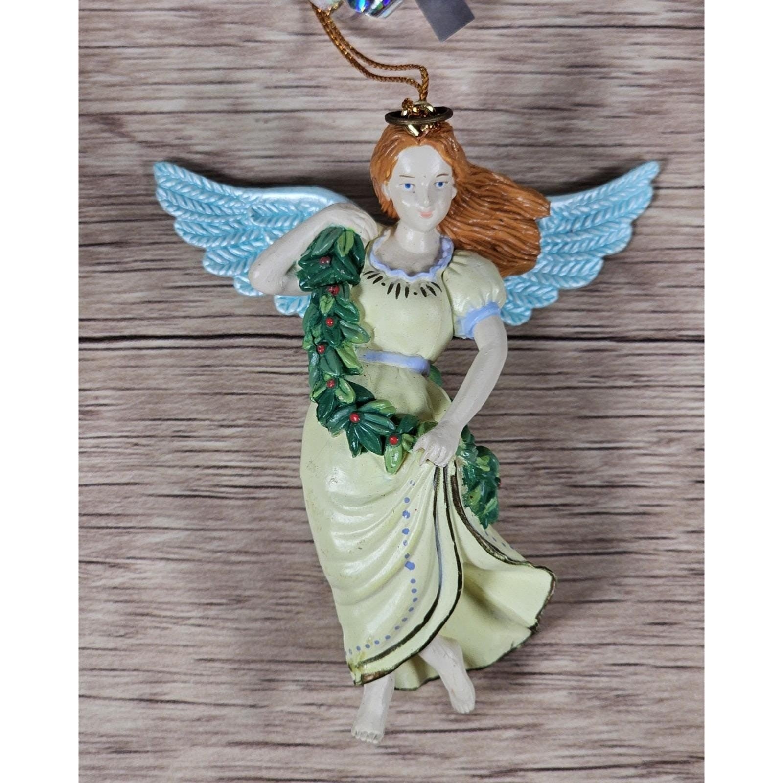 Vintage Angel Ornament Resin Christmas Tree Decor 1990s 3.5 Inch