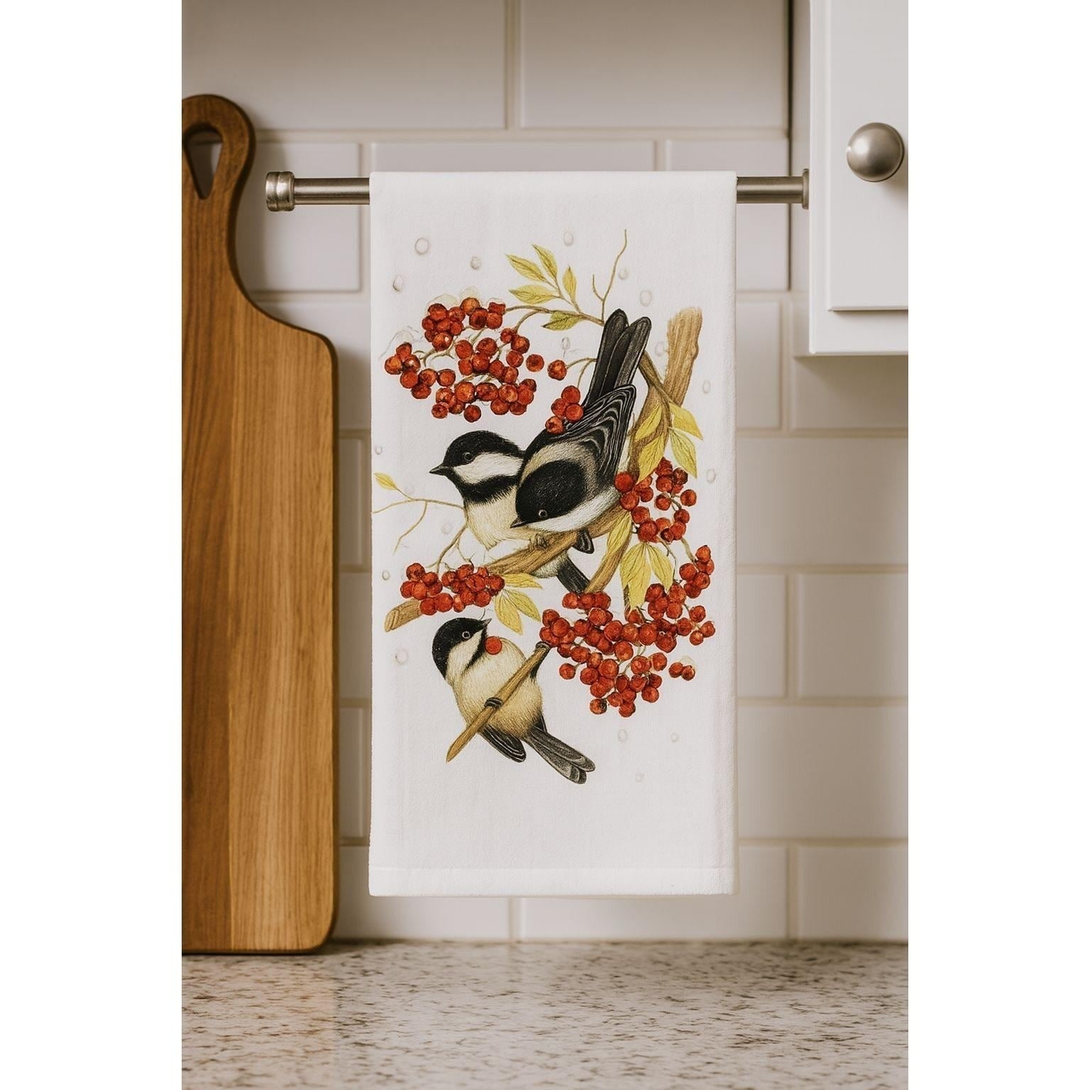 Vintage Mary Lake-Thompson Chickadee Flour Sack Kitchen Towel 30x30