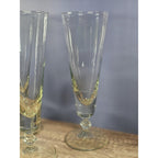 Vintage Pilsner Glasses Set of 3 Pedestal Beer Glass 9 Inch