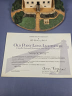 Vintage Old Point Loma Lighthouse sculpture by the Danbury Mint San Diego CA