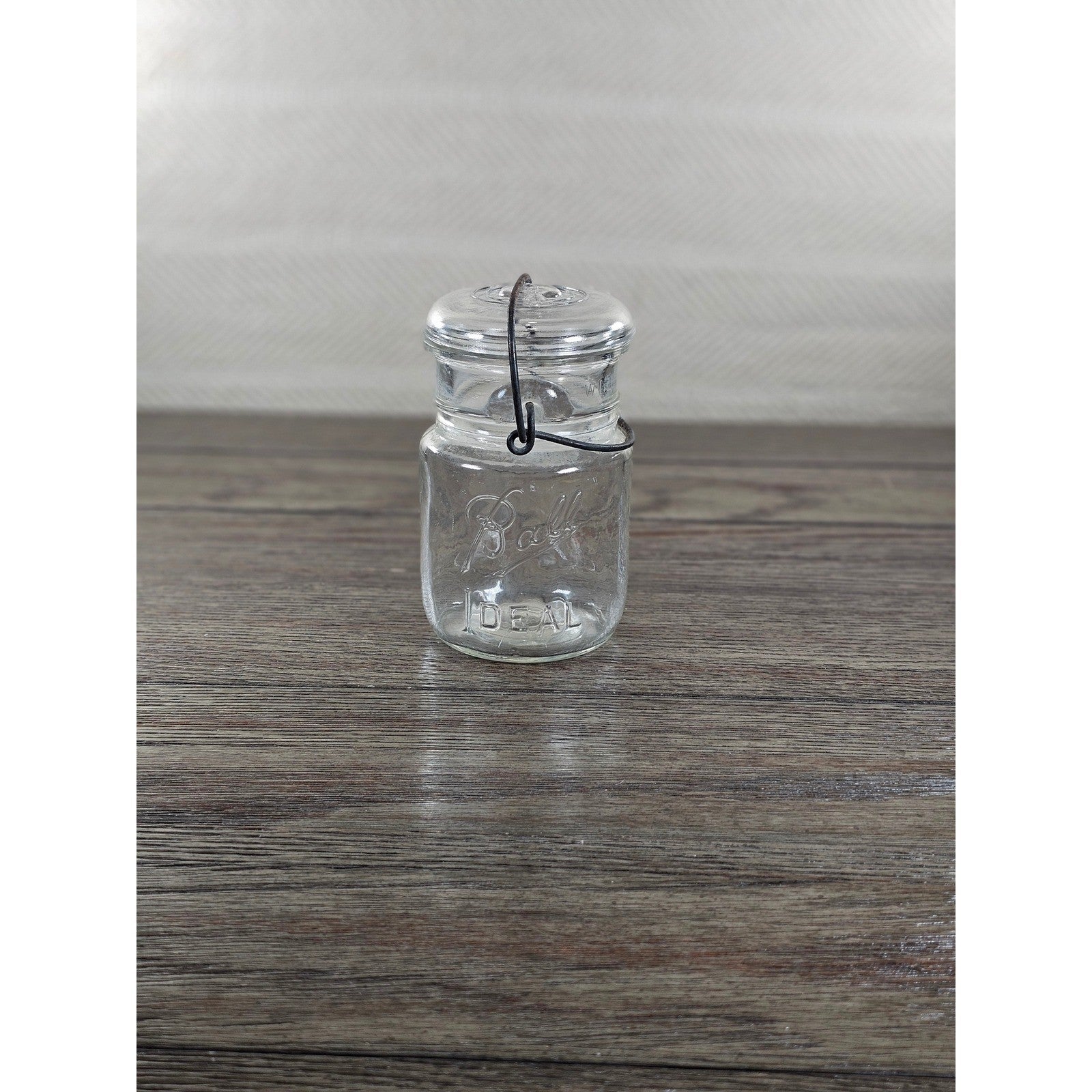Vintage Ball Ideal Mason Jar 1 Pint Wire Bail Lid 5x3 Glass Jar