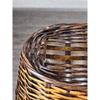 Vintage Woven Basket with Plastic Liner – Rustic Storage or Planter Basket