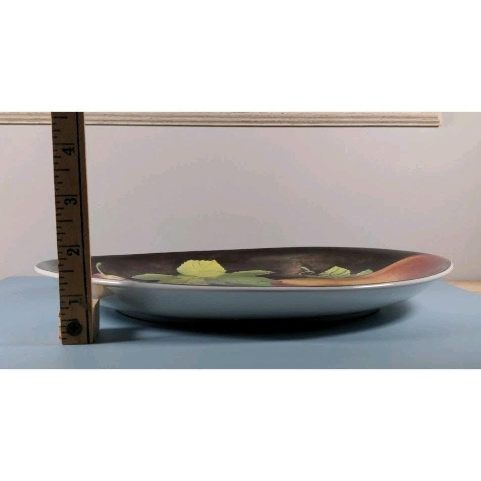 Furio Eden Fruit Platter Vintage Oval Porcelain Fruit Motif Serving Dish