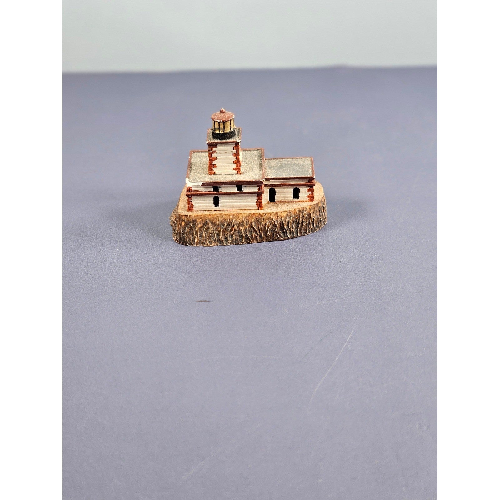 Vintage Lenox Tillamook Rock Lighthouse Thimble Miniature Coastal Decor Chipped