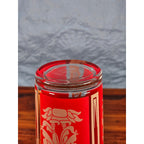 Vintage Culver Thai Goddess Highball Glass | Red & 22K Gold Barware