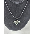 Vintage Sterling Silver Ornate Cross Necklace Pendant
