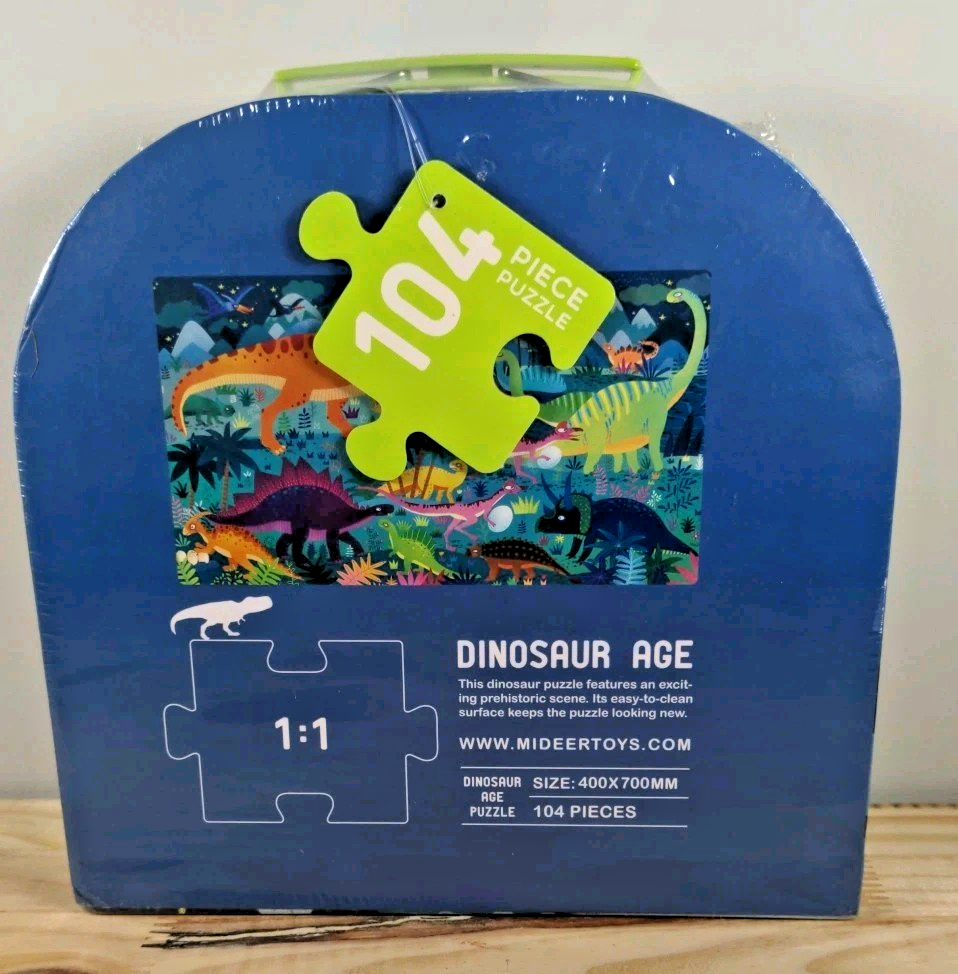 New Mideer Limited Dinosaur Age 104 pcs Jigsaw Puzzle w/ Case Sealed