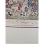 Antique Fox Hunting Print After George Morland Framed Equestrian Art
