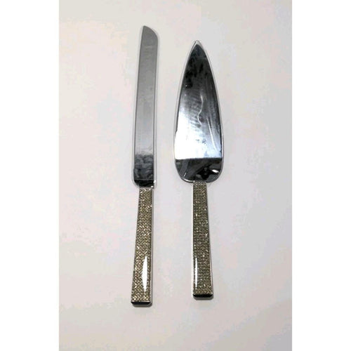 Glitter Diamond Wedding Cake Knife Server Set Rhinestone Handle