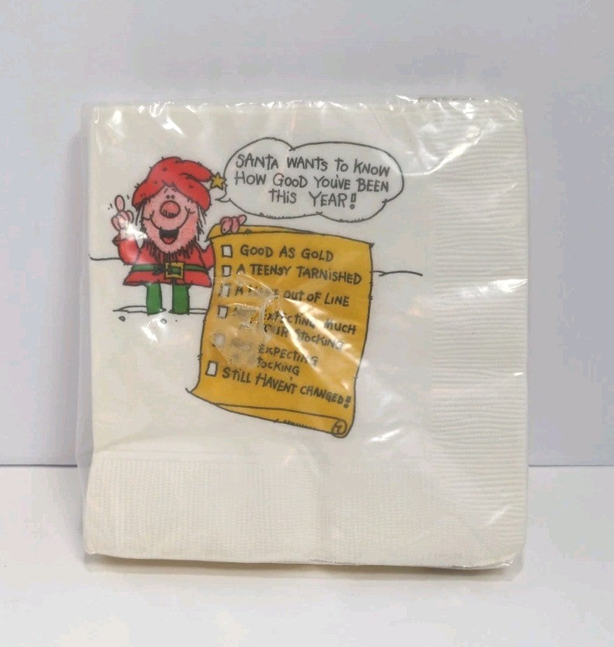 Hallmark Beverage napkins Santa Wants To Know How Good You've Been - 16 Count