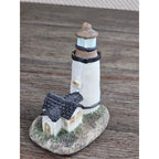 Mini Coastal Lighthouse Figurine Resin Nautical Decor Small Shelf Accent