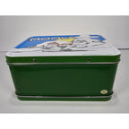 Vintage Moola the Cow Metal Lunch Box Green Blue