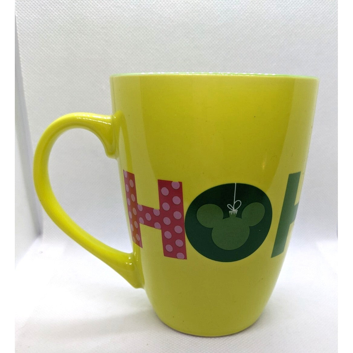 Disney Mickey Mouse Christmas Holiday Coffee Mug HO HO HO 12 oz Festive Cup