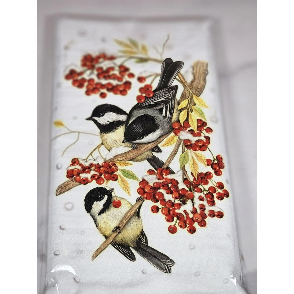 Vintage Mary Lake-Thompson Chickadee Flour Sack Kitchen Towel 30x30