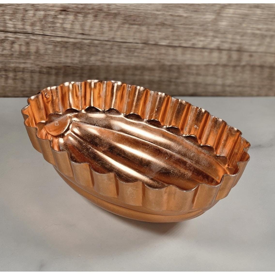 Vintage Copper Aluminum Melon Jello Mold with Hanger Kitchen Wall Decor