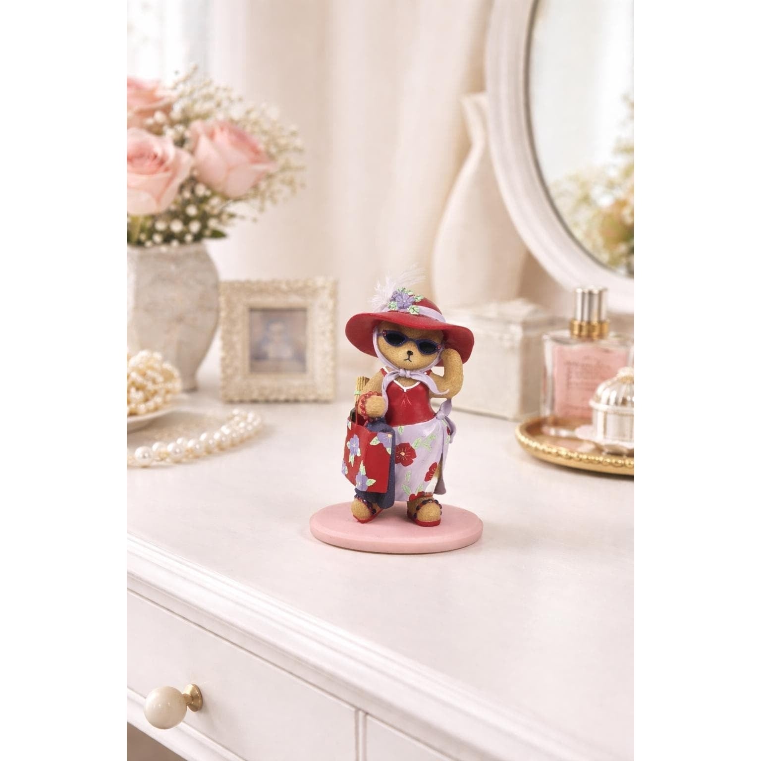 Hamilton Collection Beach Bear Figurine Vintage Resin Teddy Decor