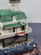 Lefton Lost Lights Bridgeport Harbor Lighthouse Figurine With Tin & COA