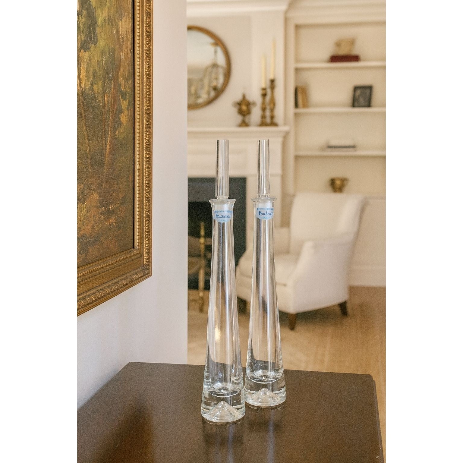 Vintage Badash Crystal Decanter Set of 2 14 3/8″ Handmade Poland