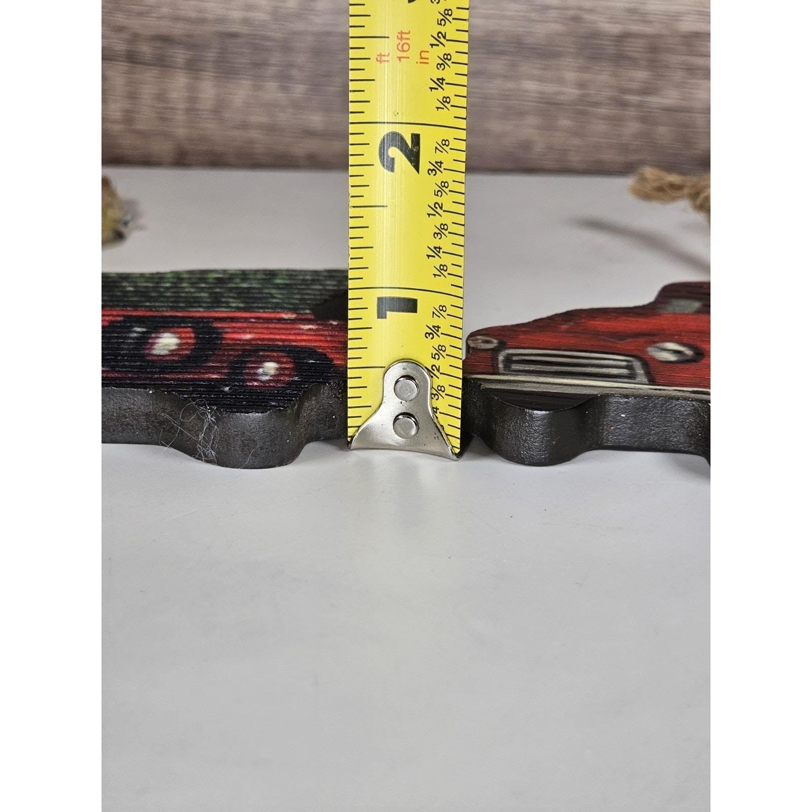 Vintage Red Farm Truck Wooden Ornament – Rustic Farmhouse Christmas Decor
