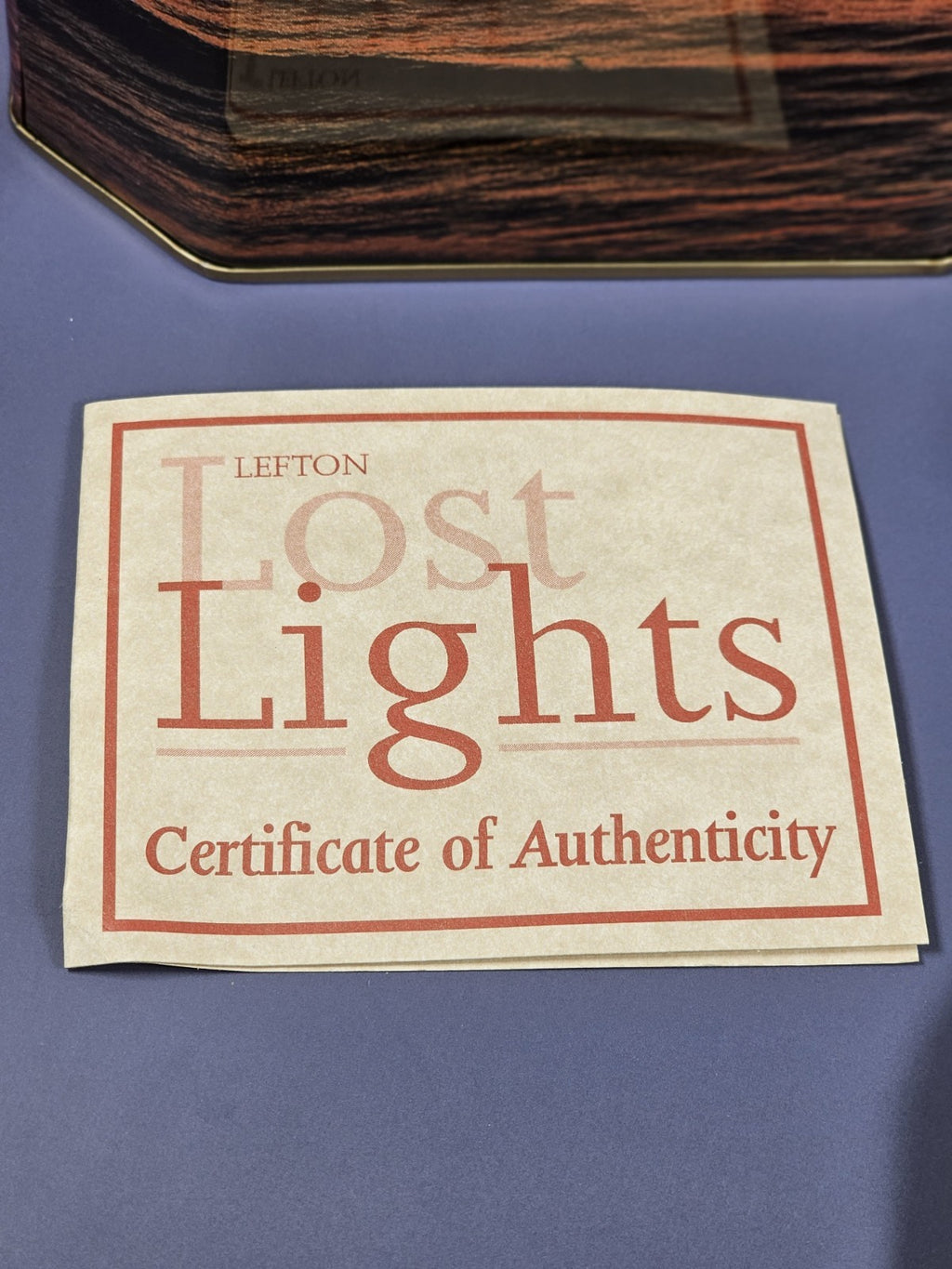 Lefton Lost Lights Bishop & Clerks MA 1857 Lighthouse Figurine With Tin & COA