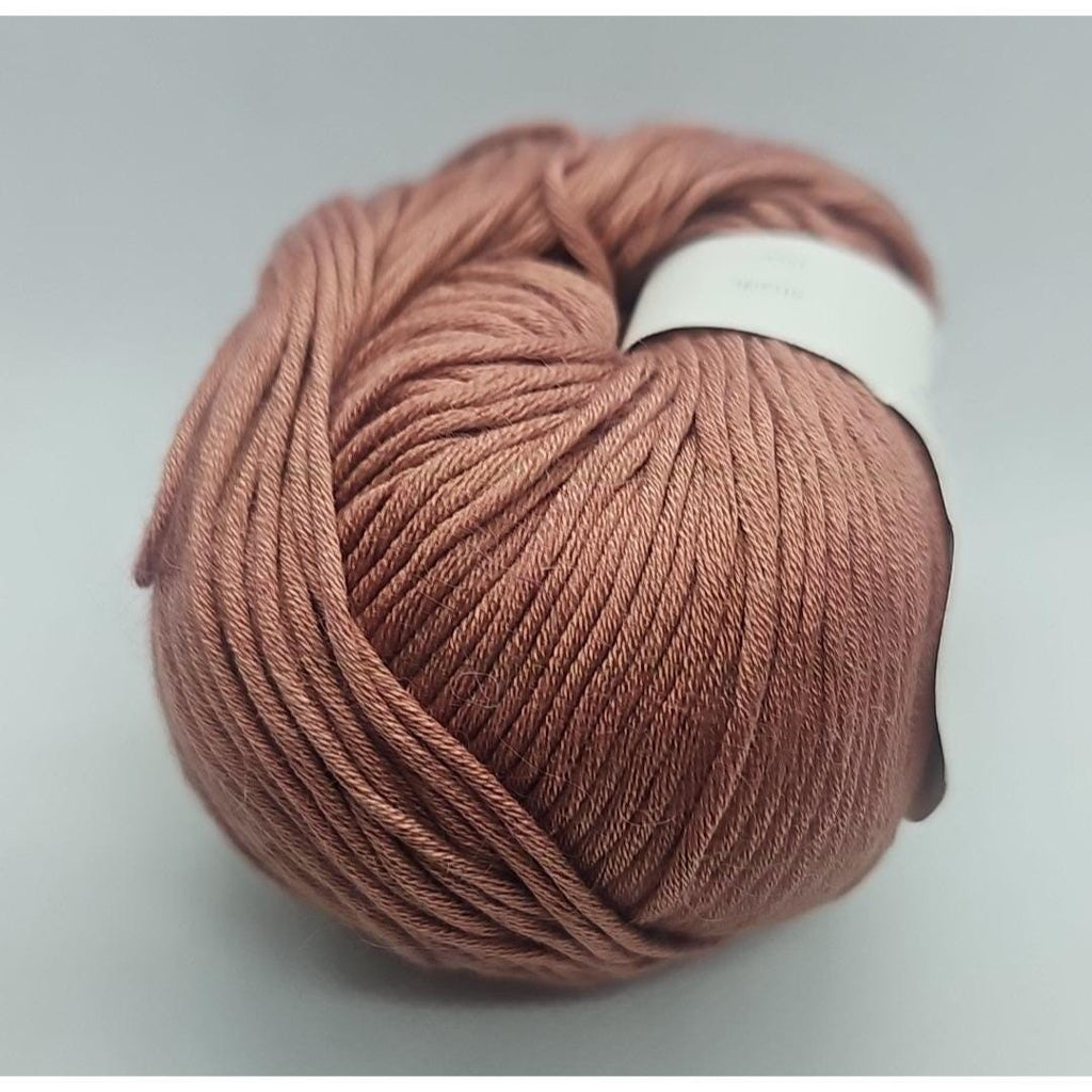 Mercerized Cotton Yarn Dusty Rose 50g Knitting Crochet
