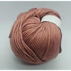 Mercerized Cotton Yarn Dusty Rose 50g Knitting Crochet
