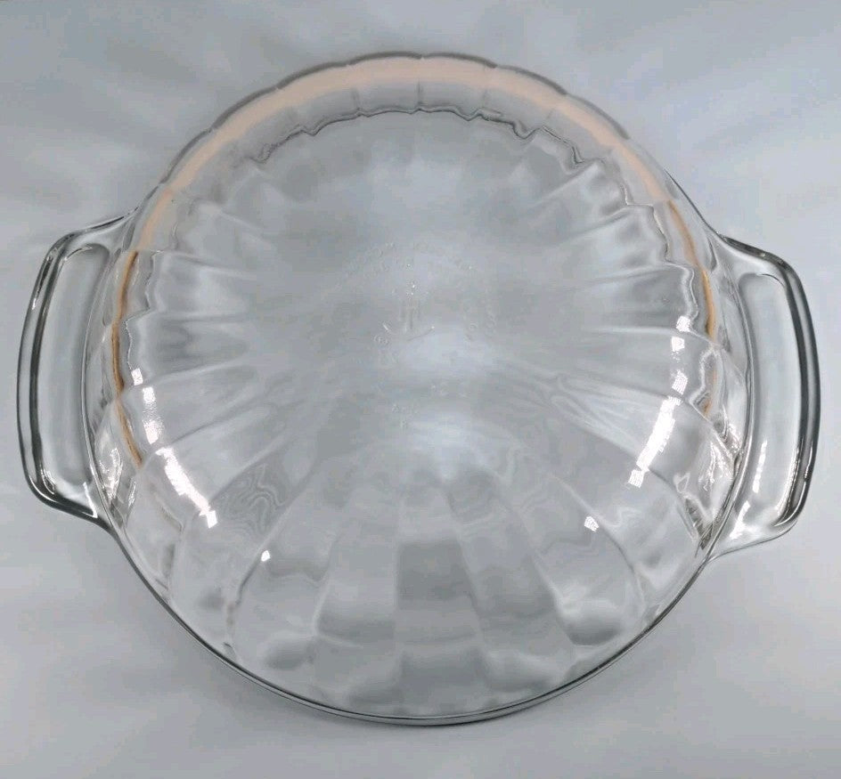Anchor Hocking 9″ Clear Glass Casserole Dish – Heavy USA Bakeware, Used Conditio