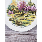 Vintage Currier & Ives Style Pastoral Plate Spring Farm Scene Japan 6.5"