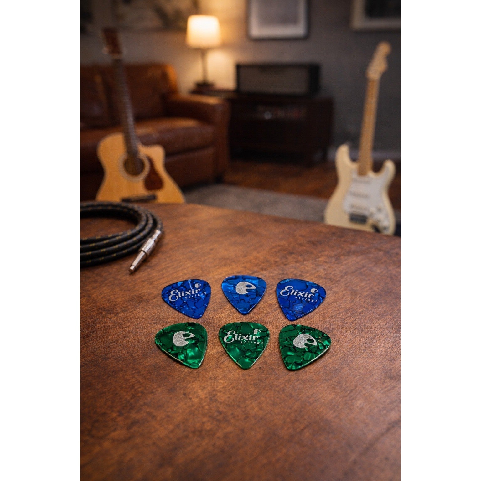 Elixir Guitar Picks Set of 6 Medium Gauge Promotional Picks