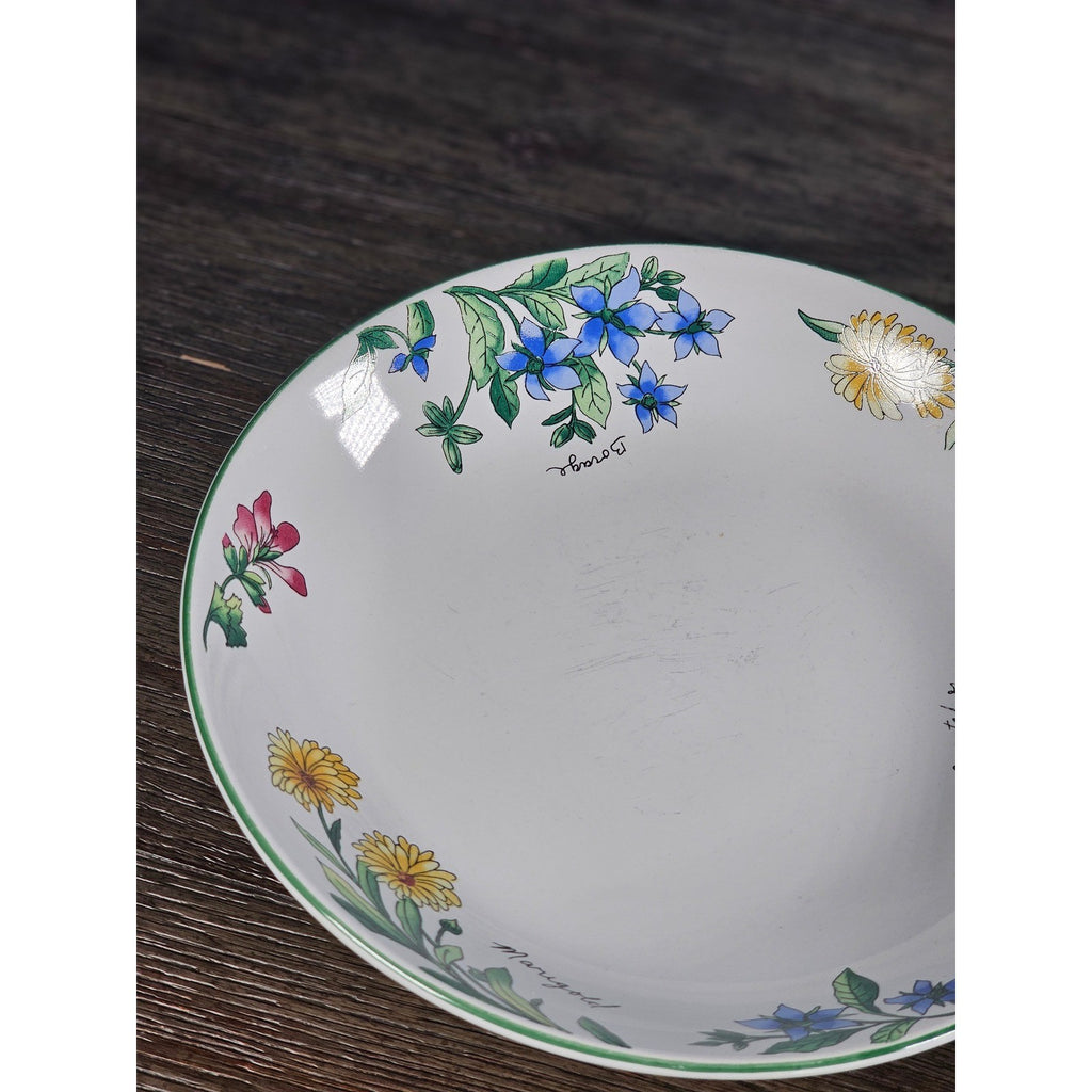 Vintage Majesticware Geranium Floral Bowls Set of 2 Sue Zipkin 8 Inch