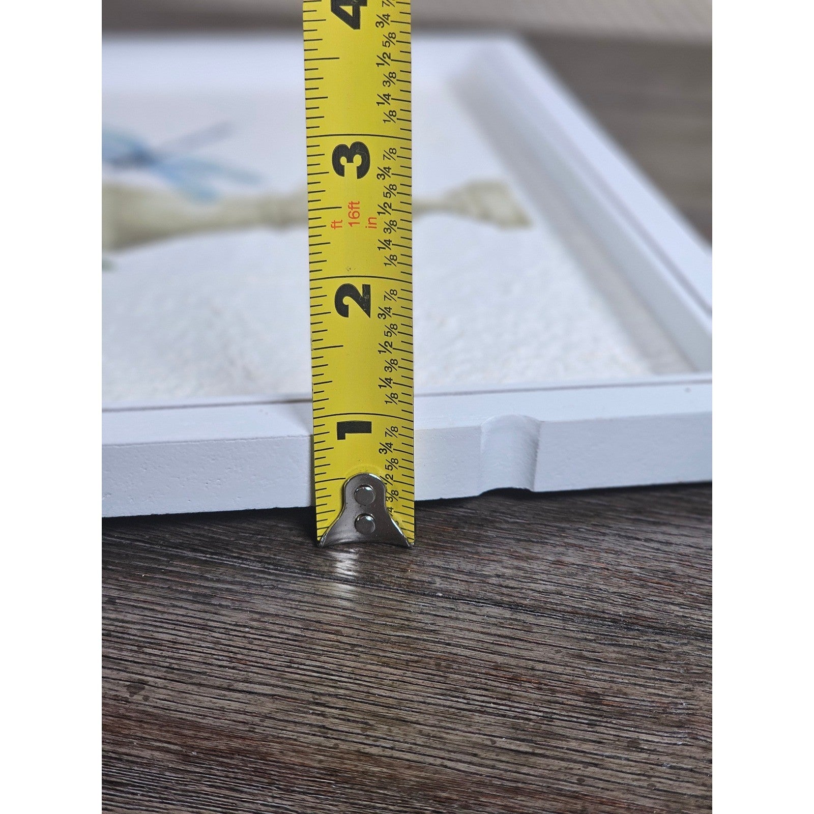 Textured Botanical Print Framed Wall or Tabletop Floral Decor