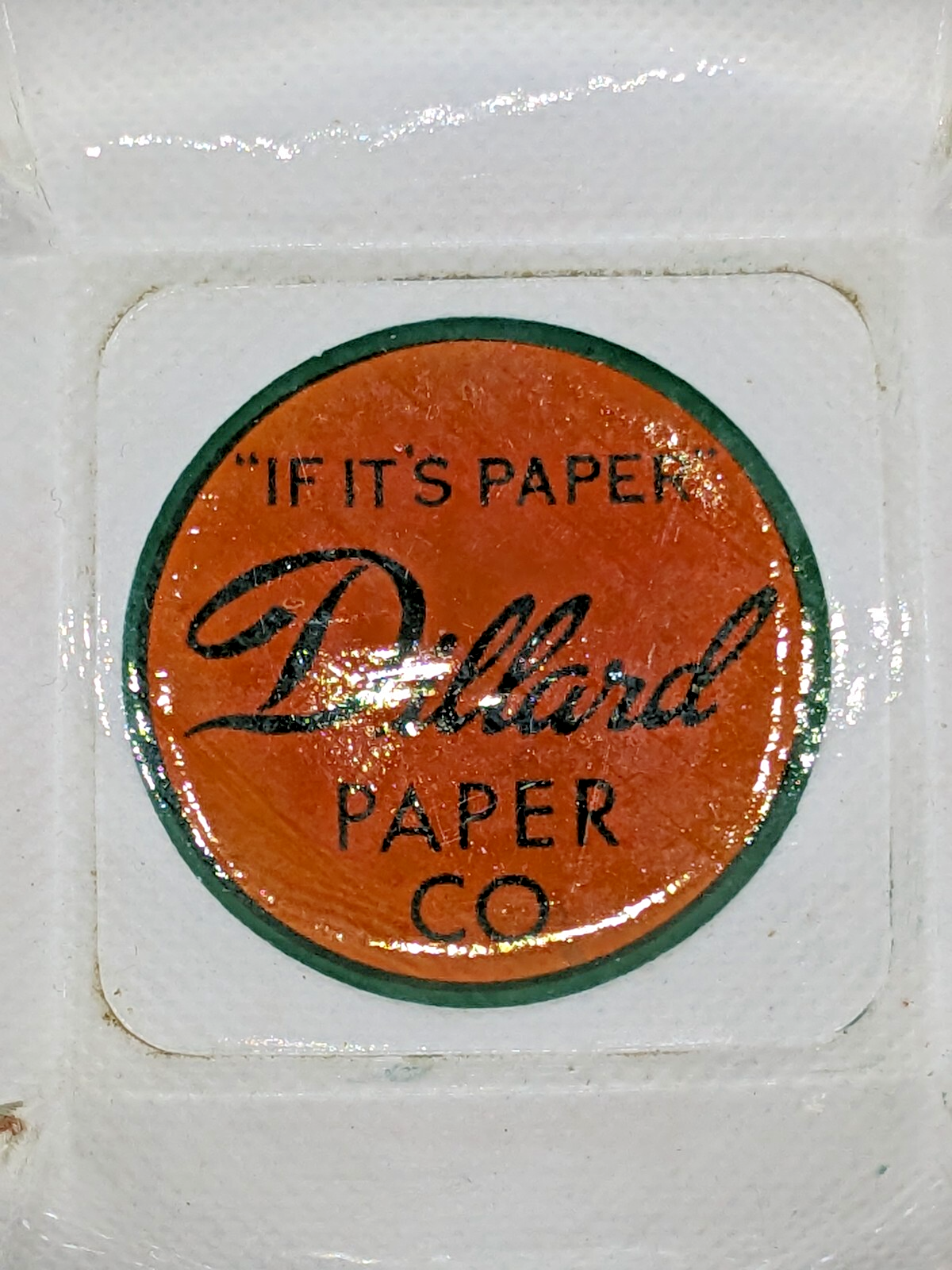 Vintage 1960s Dillard Paper Company Glass Ashtray