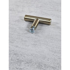 Brushed Brass T Bar Cabinet Knob Modern Drawer Pull Handle