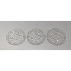 Vintage Cut Glass Coasters Set of 3 Starburst Drink Coasters