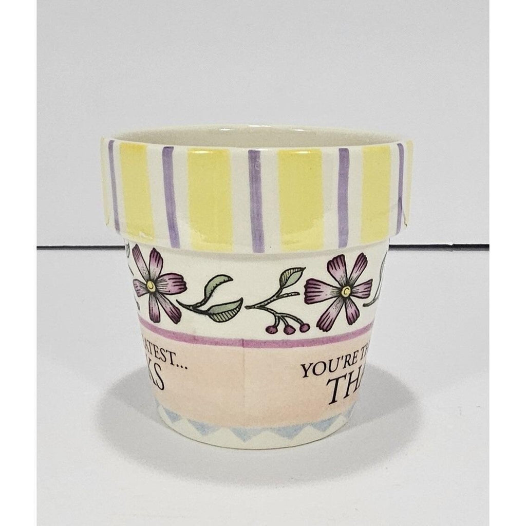 Vintage Russ Berrie Flower Pot You're the Greatest Planter