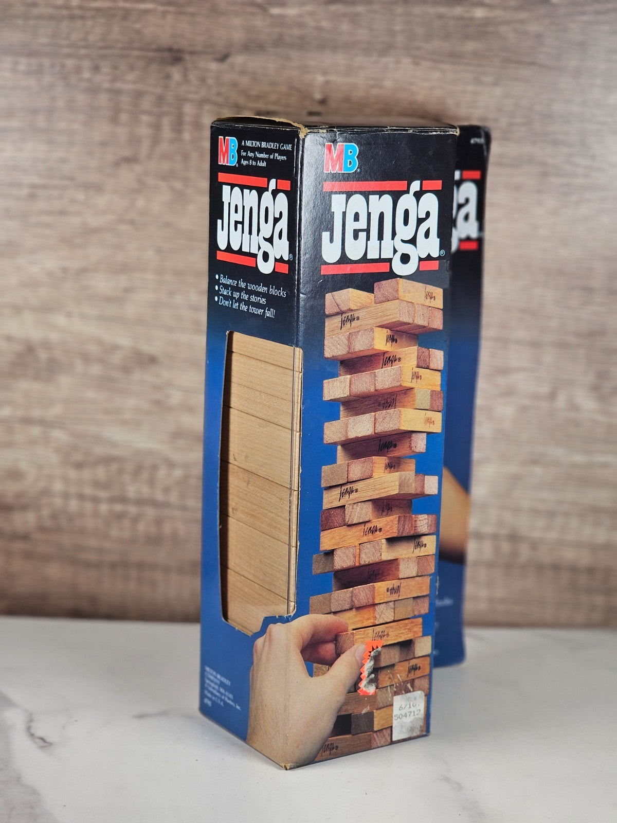 Vintage 1986 Jenga Game by Milton Bradley Hasbro Made in USA Original Set