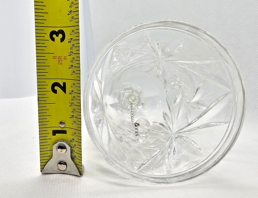 Vintage Crystal clear glass bell - Sun design