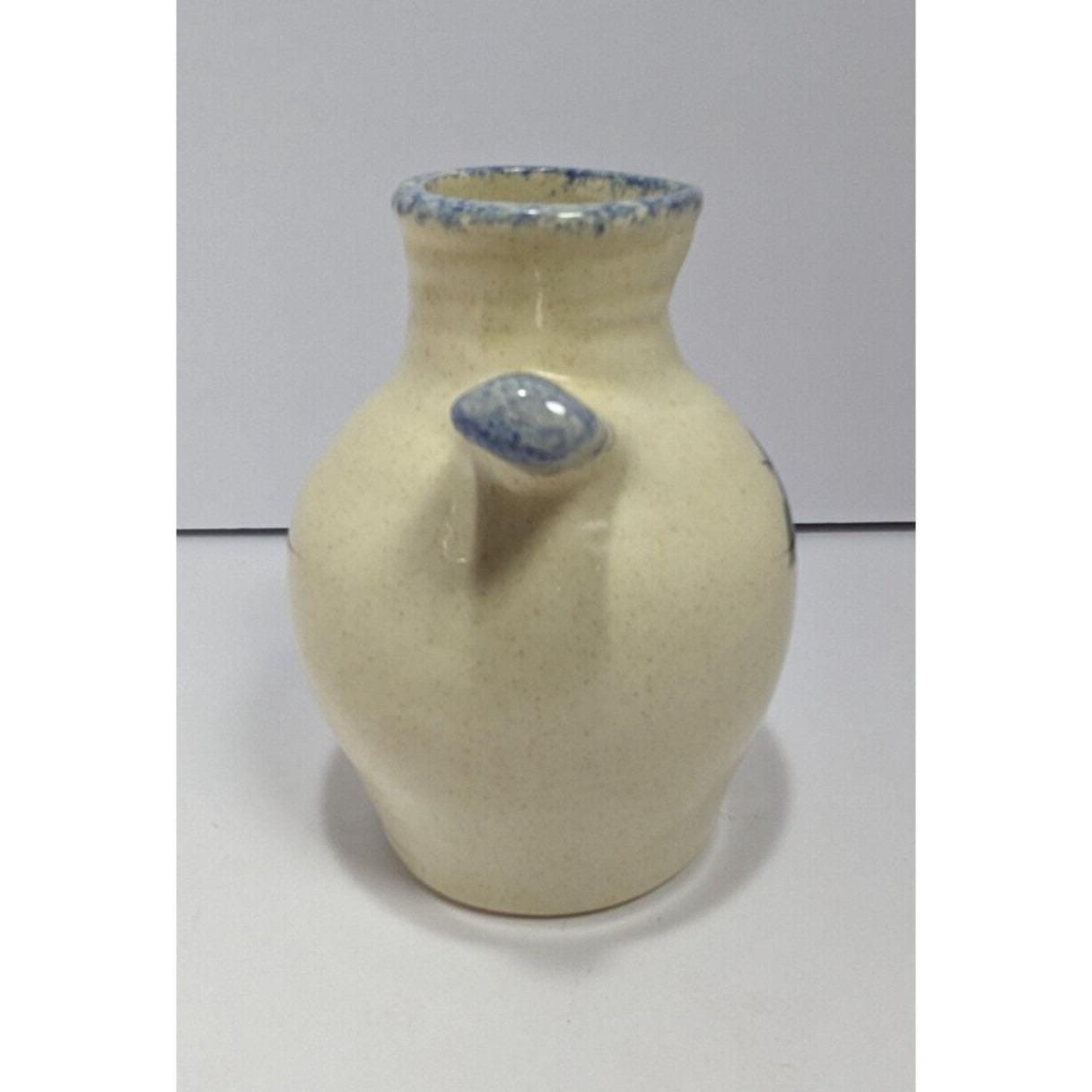 Stoneware Vase Blueberry Design Rustic Ceramic Vase